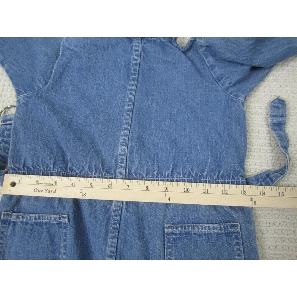 VTG Oshkosh B'Gosh Overalls Boys Sz 6 Blue Denim‎ Jean Mechanic Farmer Full Suit